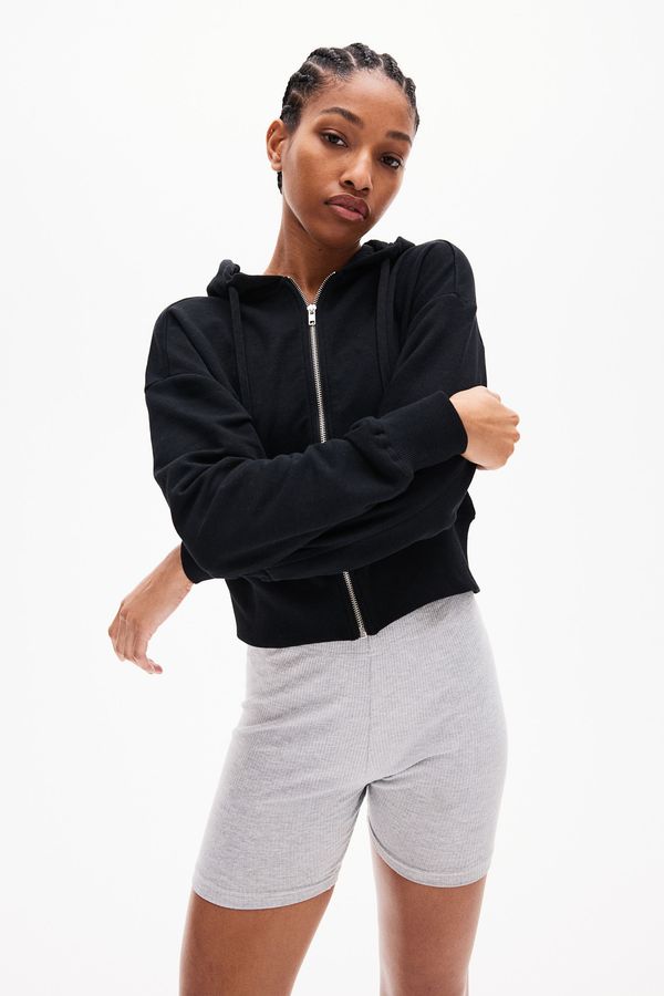 Polerón hoodie corto con cierre