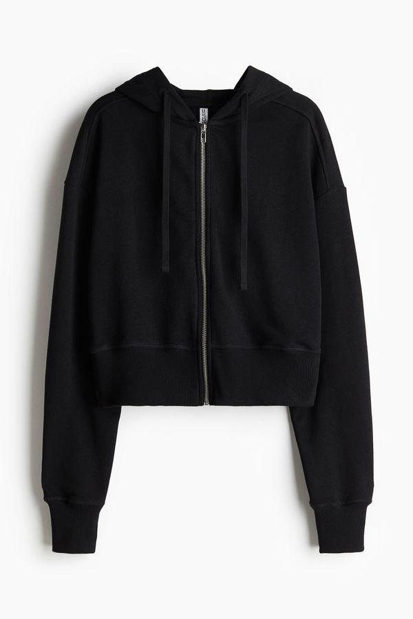 Polerón hoodie corto con cierre