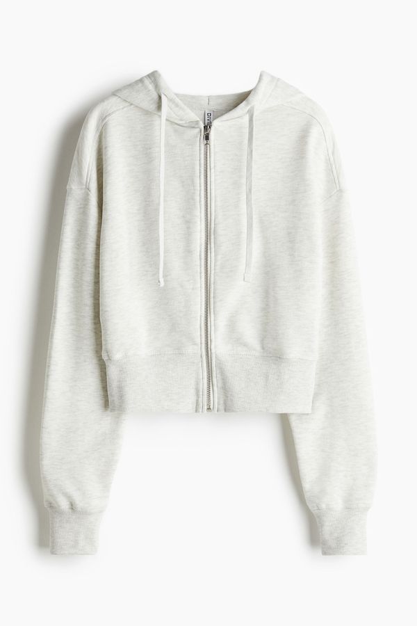 Polerón hoodie corto con cierre
