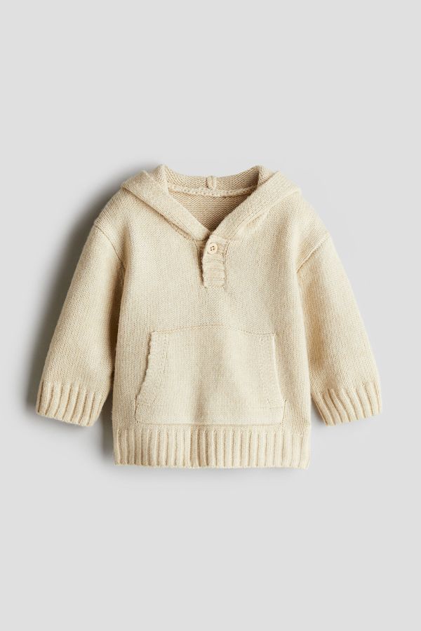 Sweater hoodie de punto fino con capucha