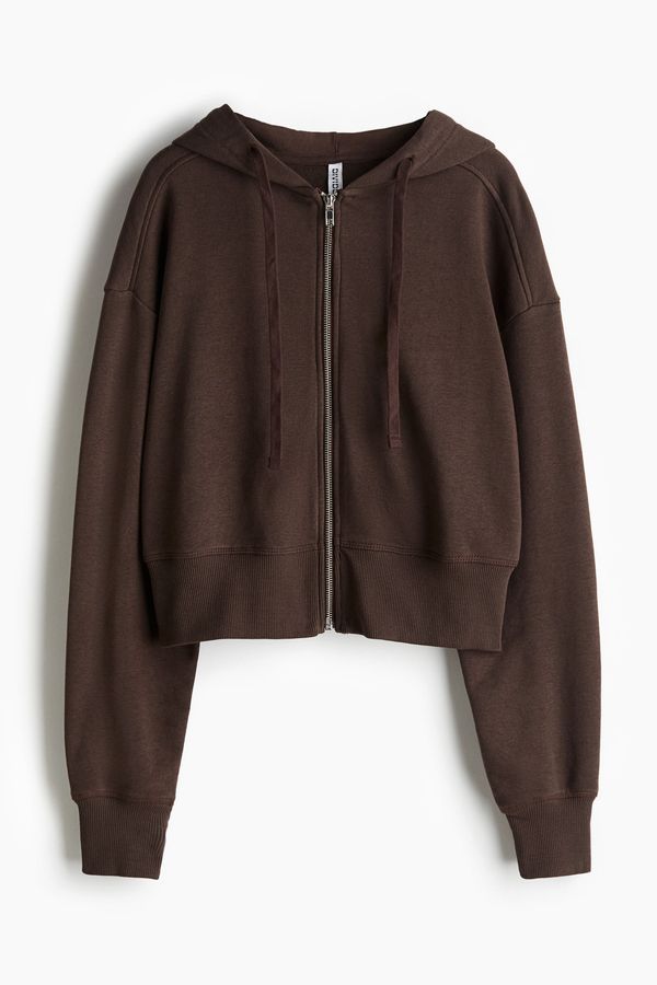 Polerón hoodie corto con cierre