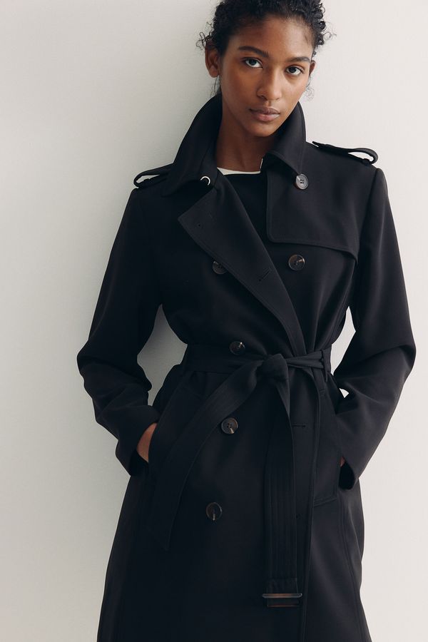 Trenchcoat de doble botonadura