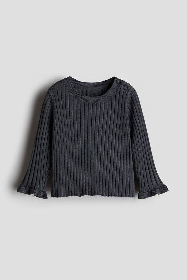 Sweater en punto acanalado