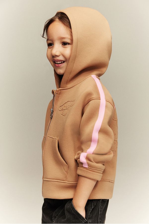 Polerón hoodie efecto neopreno con cierre