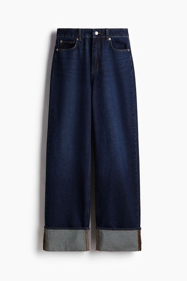 Jeans recto con doblez