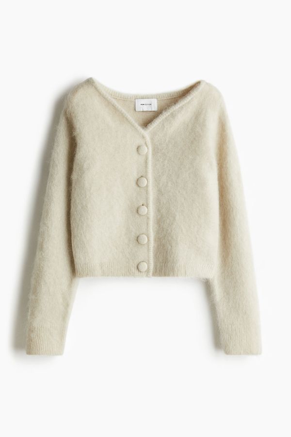 Cárdigan en mezcla de mohair