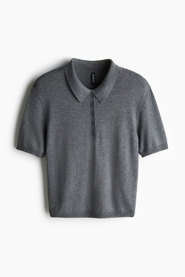 Polera polo de punto fino