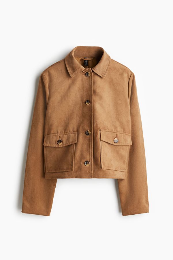 Chaqueta en tejido cepillado