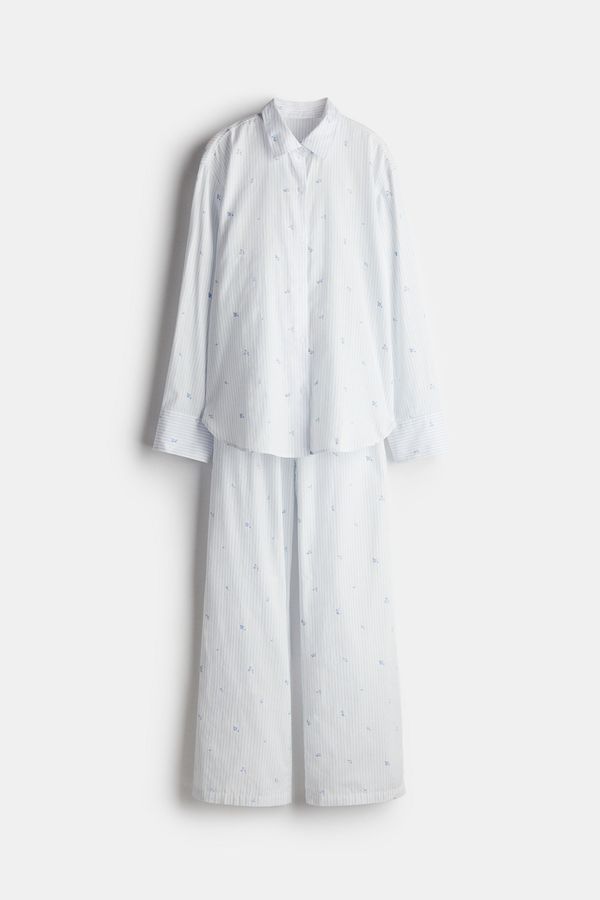 Pijama en franela de algodón