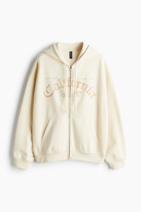 Polerón hoodie con cierre oversize