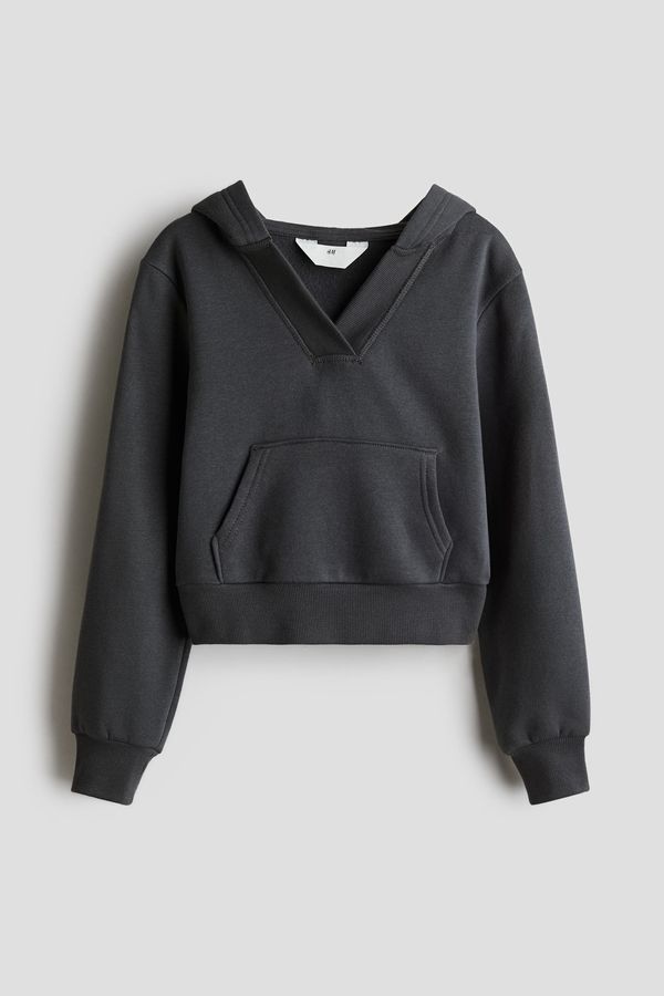 Polerón hoodie en V