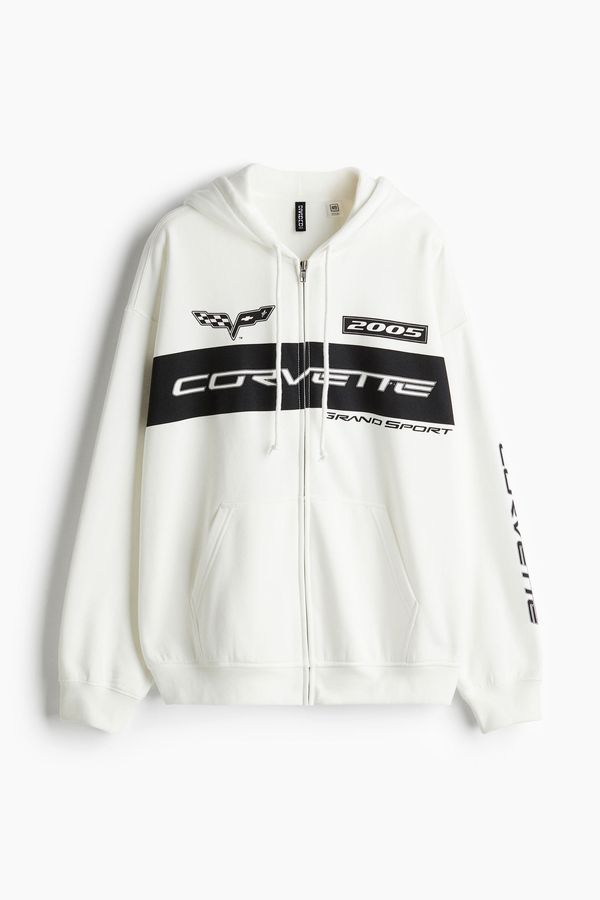 Polerón hoodie oversize con motivo estampado