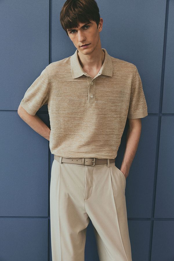 Polera polo en punto fino Regular Fit