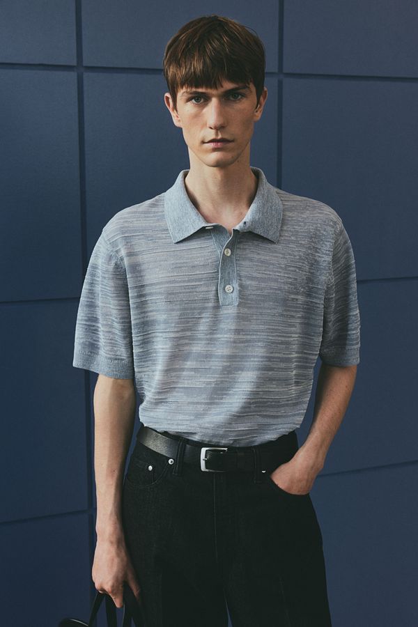 Polera polo en punto fino Regular Fit