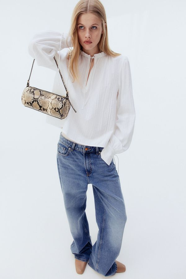 Blusa de algodón con lazos