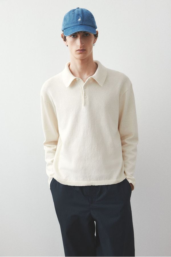 Polera polo de punto fino Loose Fit