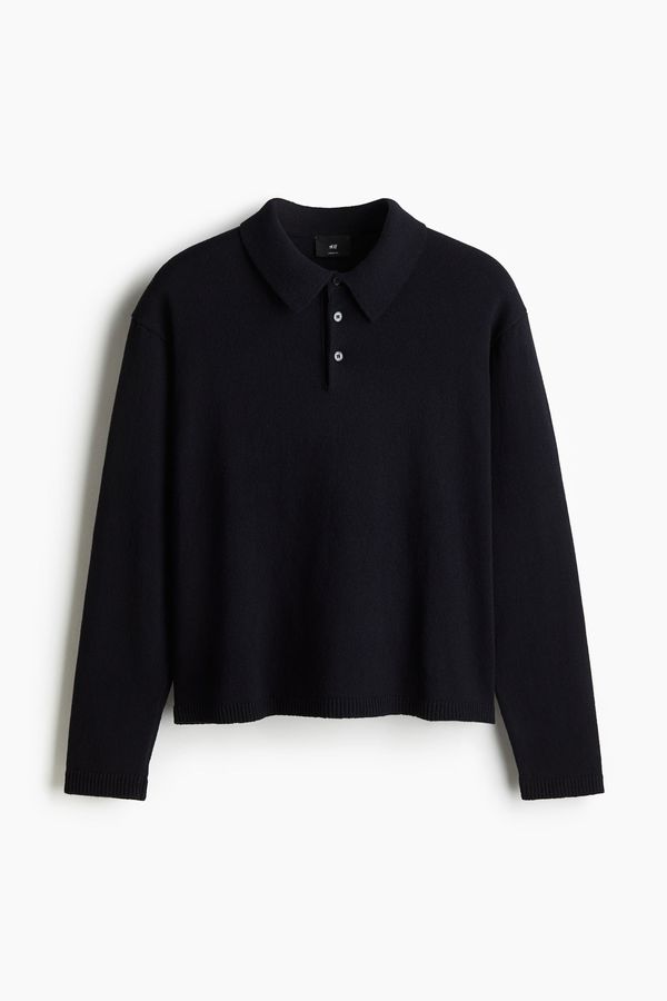 Polera polo de punto fino Loose Fit