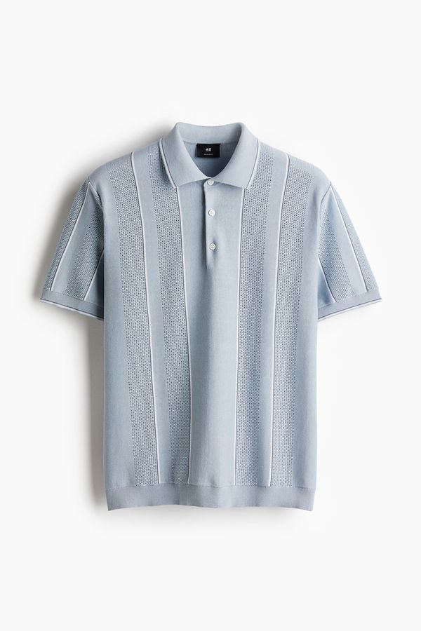 Polera polo en punto pointelle Regular Fit