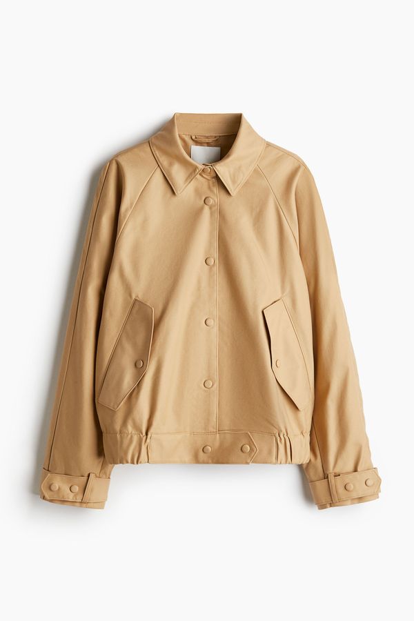 Chaqueta de sarga con cuello
