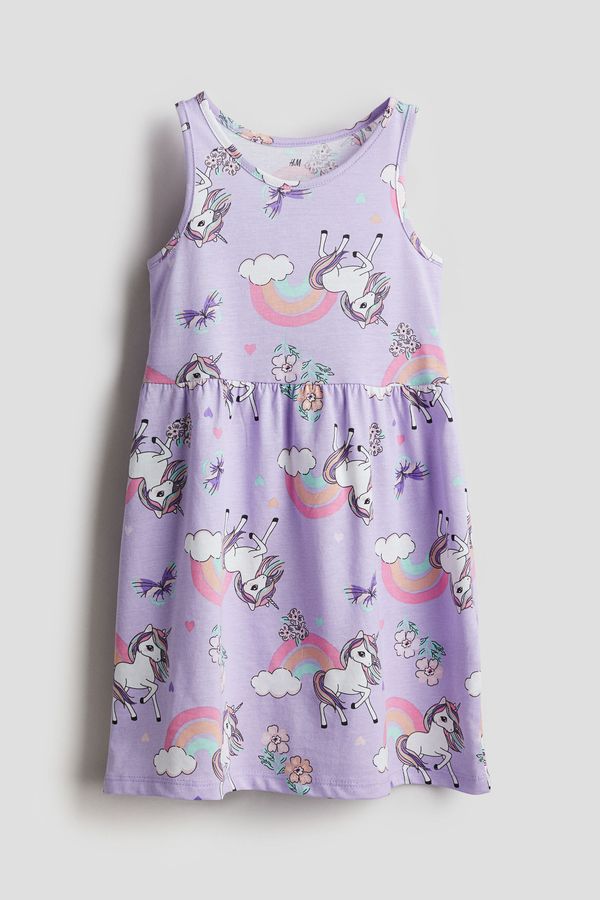 Vestido estampado de algodón