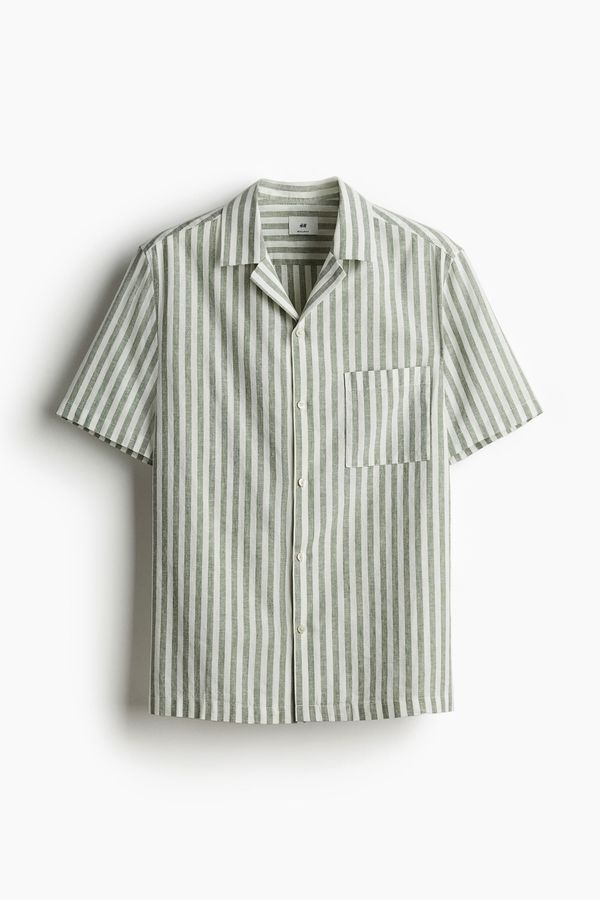 Camisa resort en mezcla de lino Regular Fit