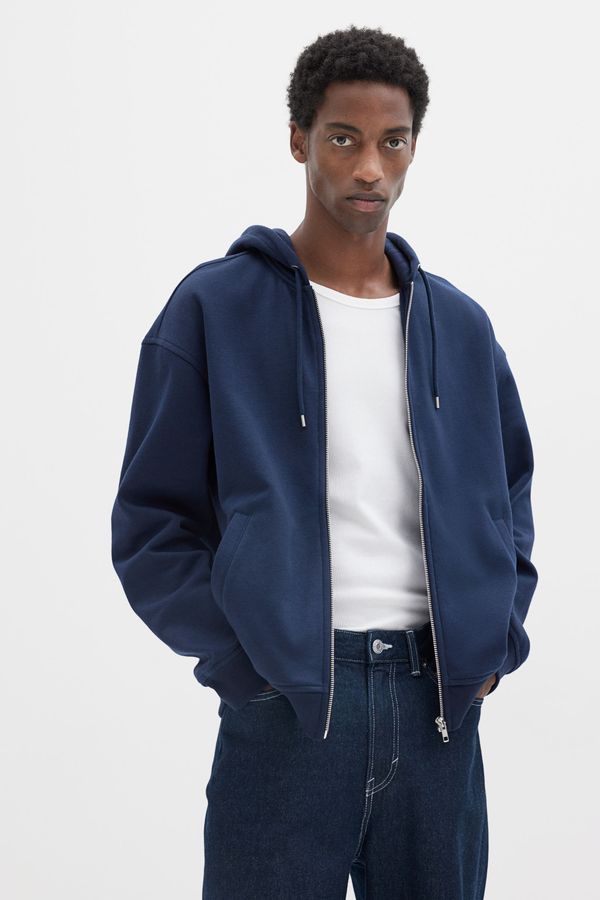 Polerón hoodie con cierre Loose Fit