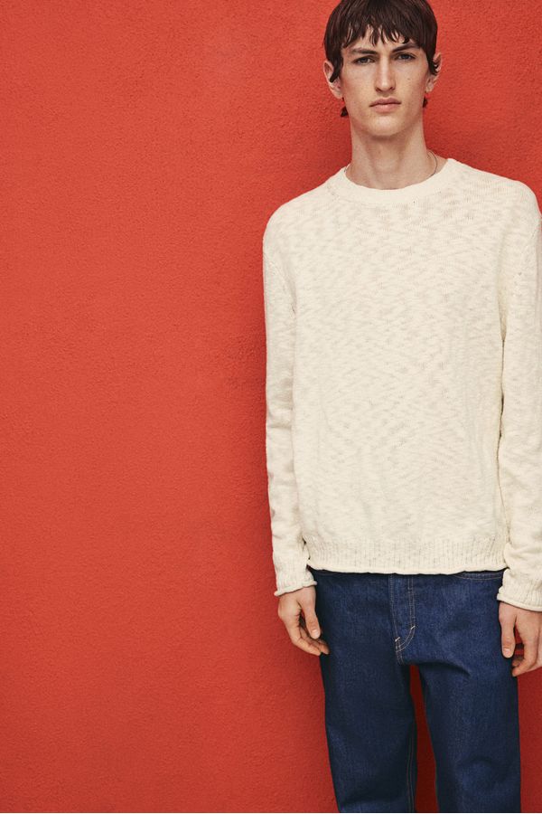 Sweater con bordes enrollados Regular Fit