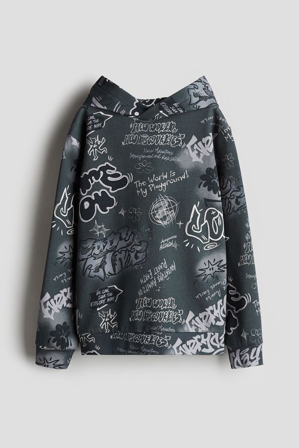 Polerón hoodie estampado