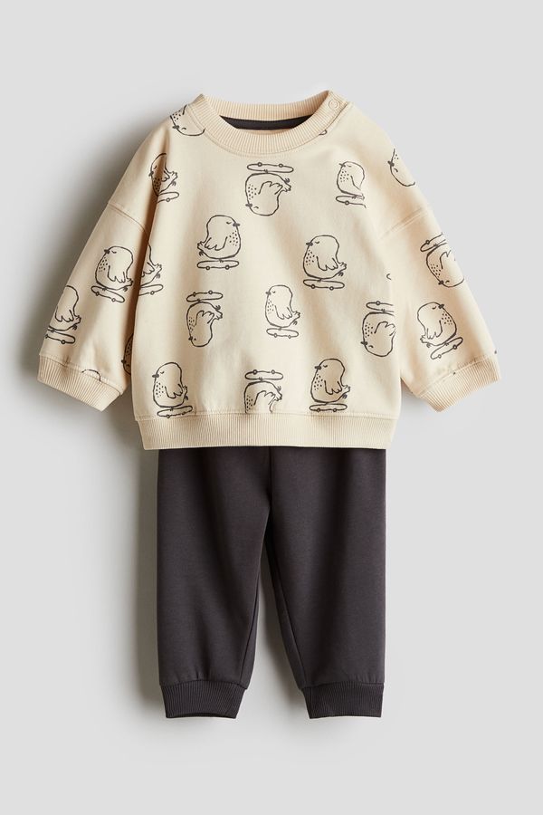 Conjunto de 2 piezas en tela de buzo