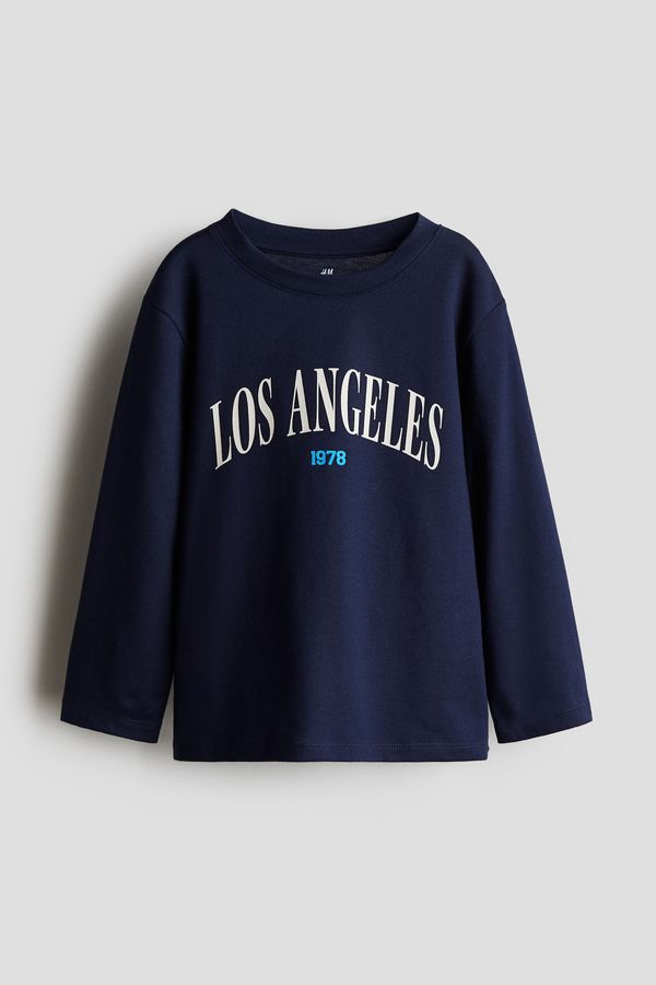 Polera de manga larga estampada de punto