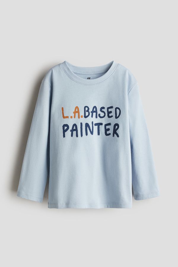 Polera de manga larga estampada de punto