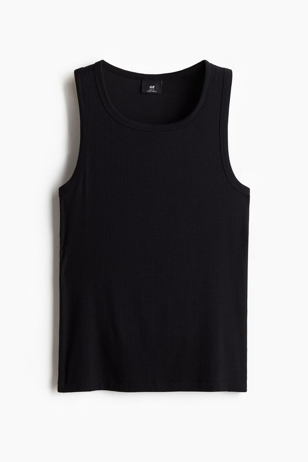 Polera sin mangas acanalada Slim Fit