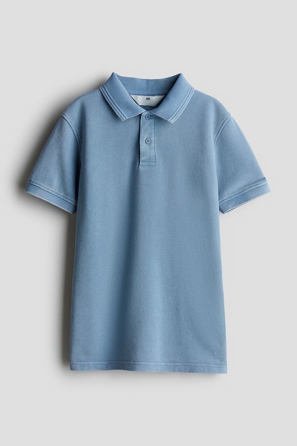 Polera polo en piqué de algodón