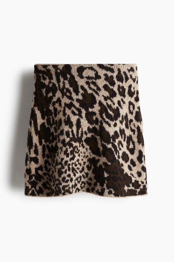 Falda en punto jacquard
