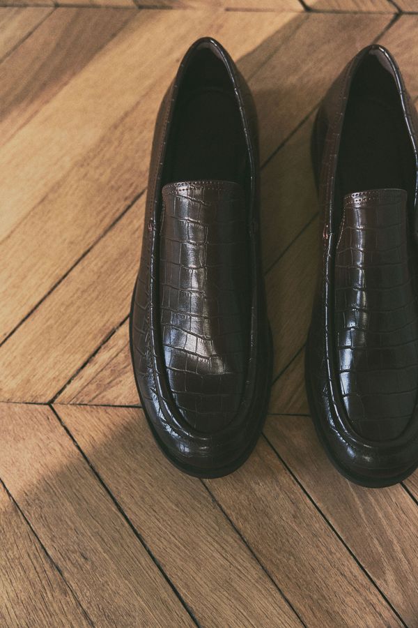 Mocasines efecto piel de cocodrilo