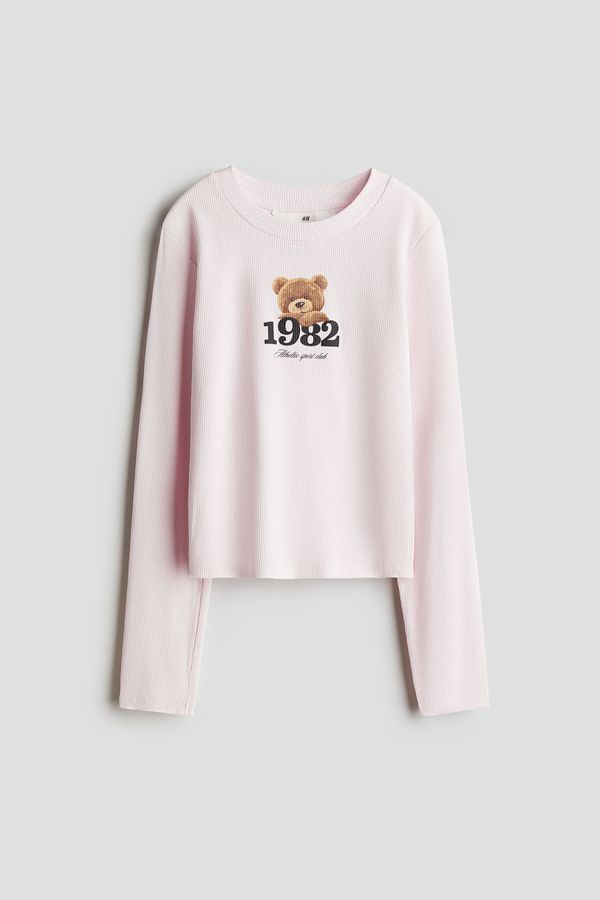Polera de algodón acanalado