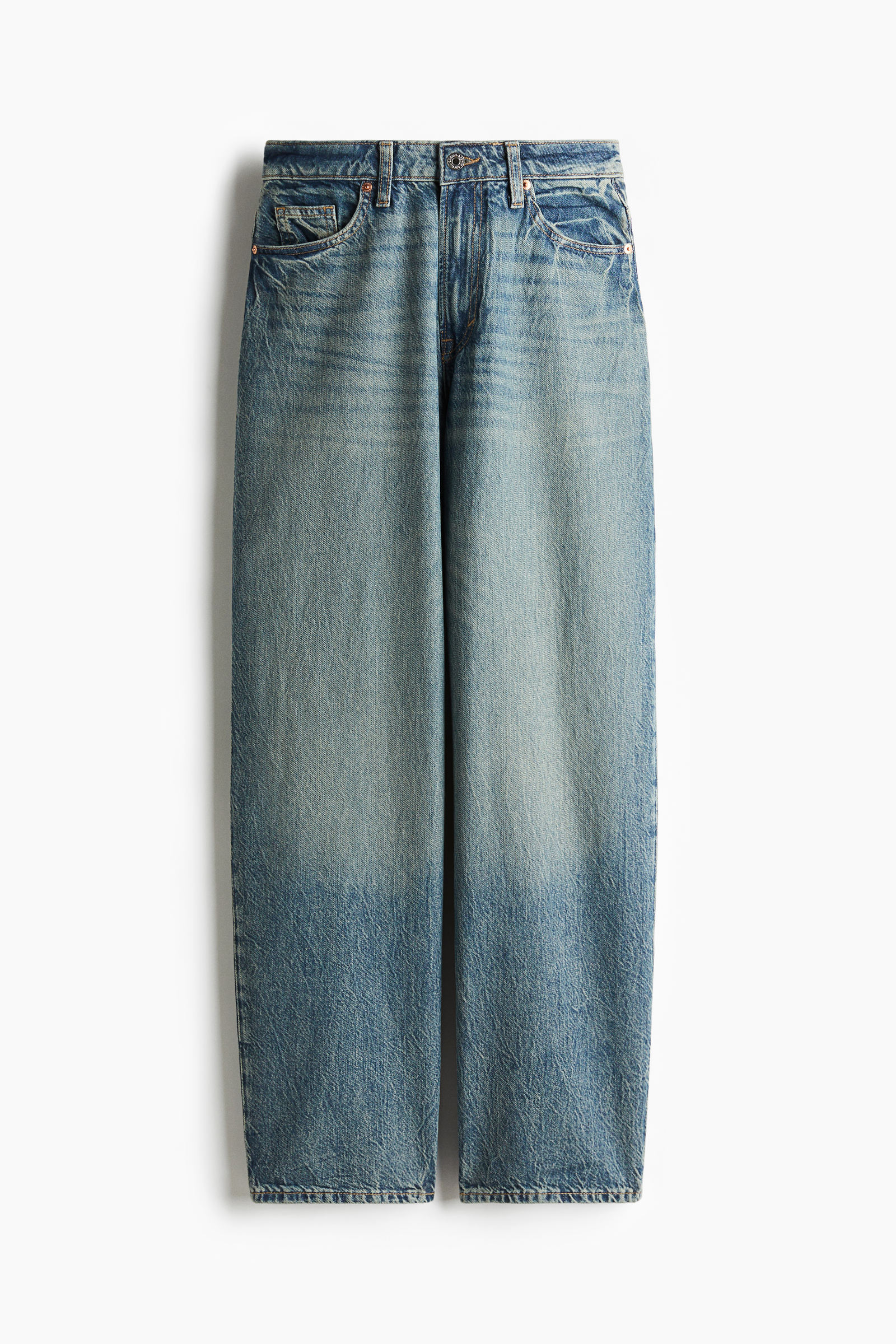 Pantalones Vaqueros Anchos Hombre Baggy Jeans Azul Denim Clao