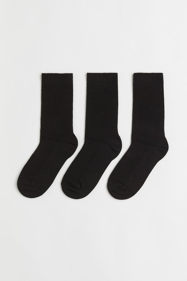 Pack de 3 calcetines acanalados