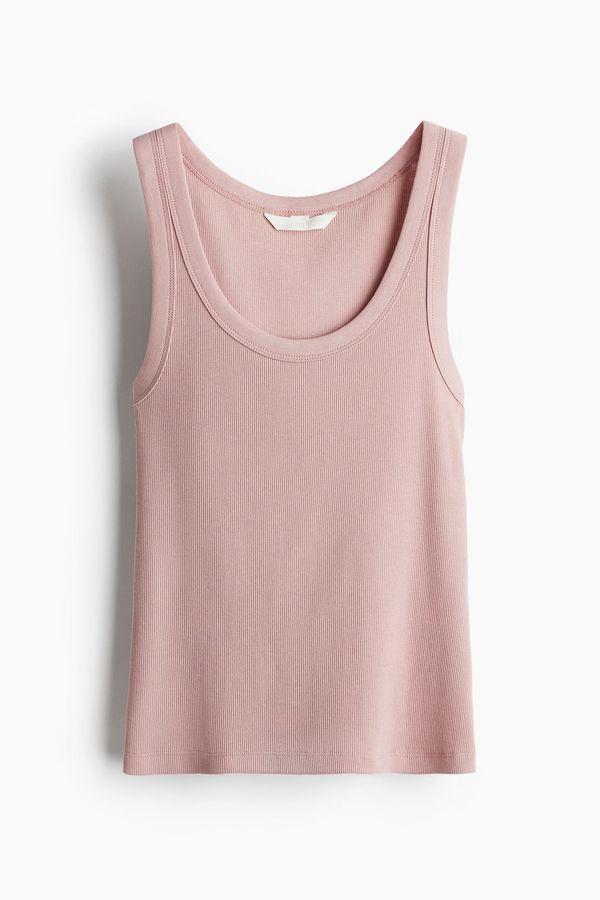 Polera sin mangas acanalada