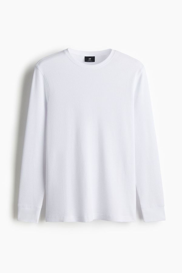 Polera en punto waffle Slim Fit