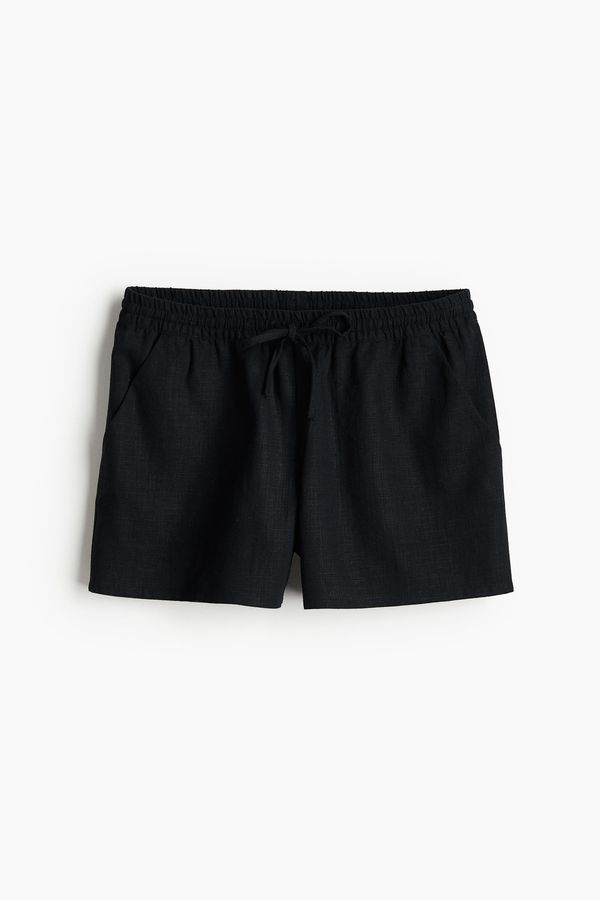 Shorts pull-on en mezcla de lino