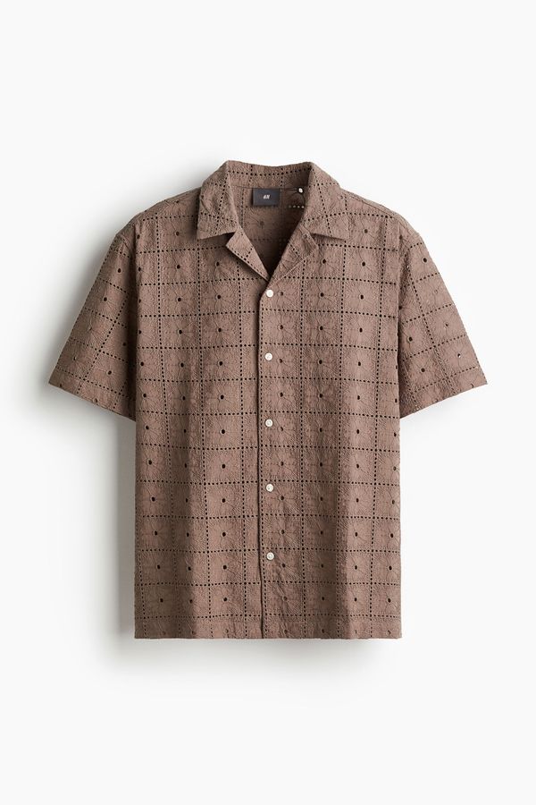 Camisa resort en tejido texturizado Regular Fit