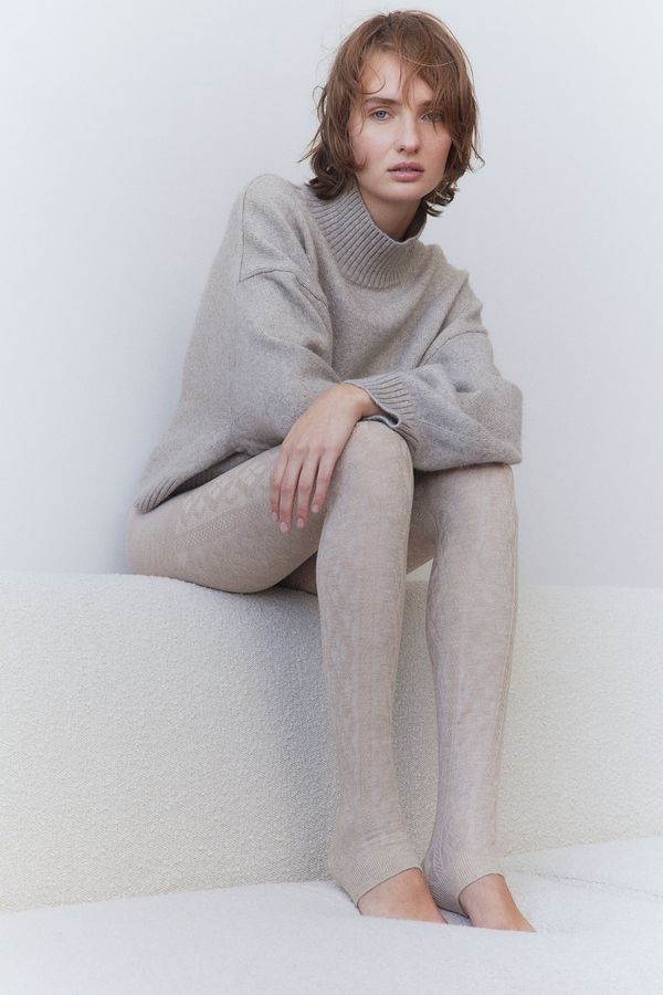 Leggings en punto trenzado