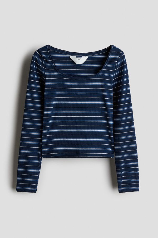 Camiseta de algodón con ribete de picot