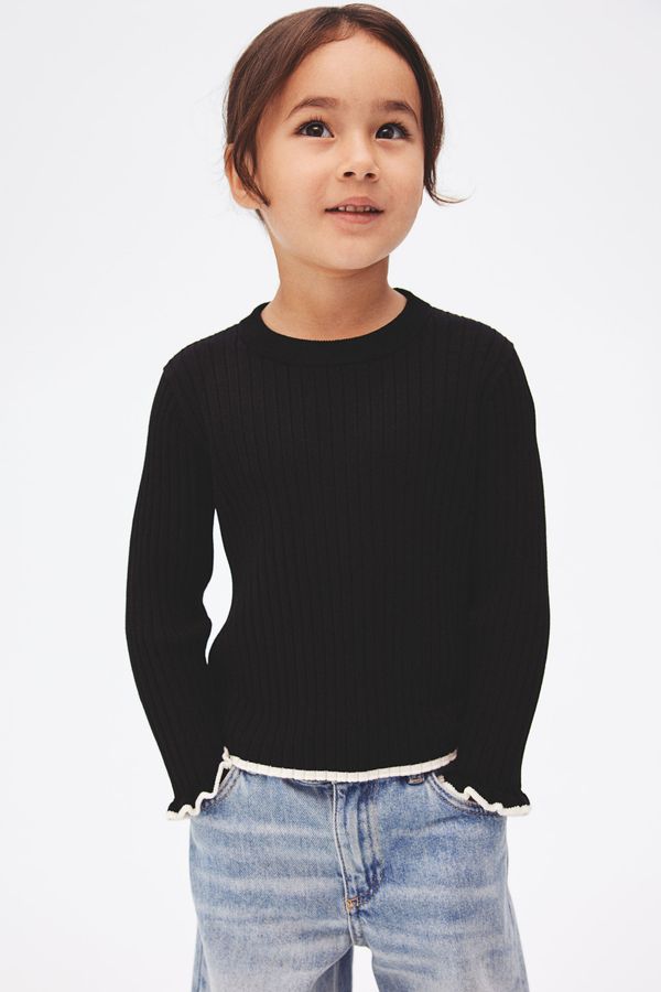 Sweater en punto acanalado
