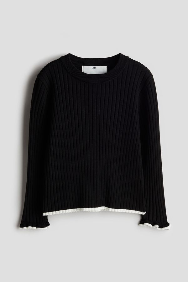 Sweater en punto acanalado