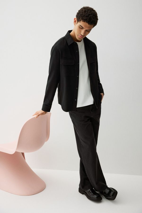 Overshirt de fieltro Regular Fit
