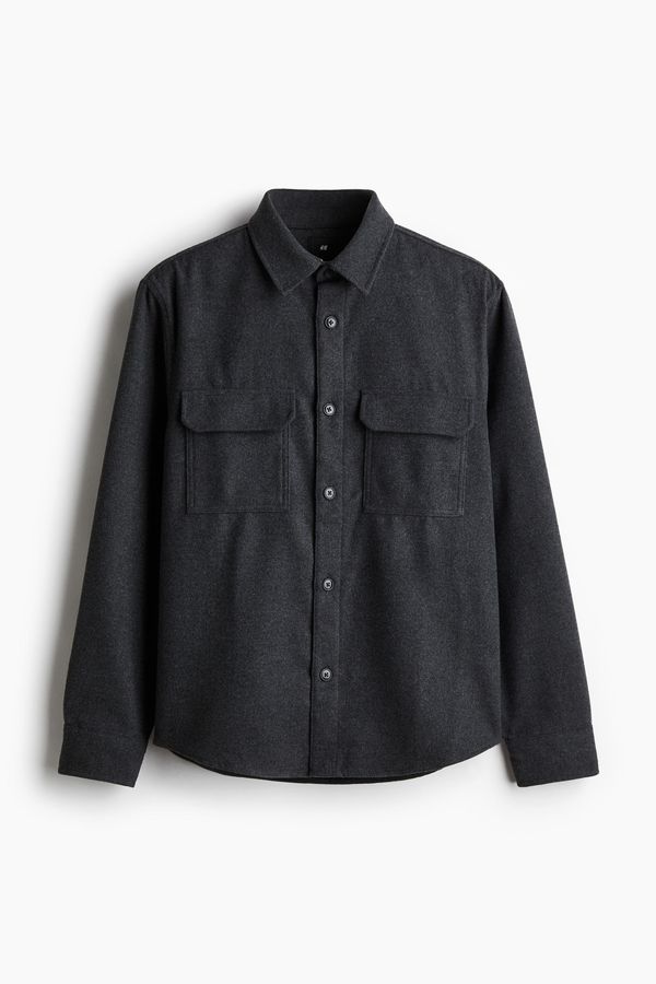 Overshirt de fieltro Regular Fit