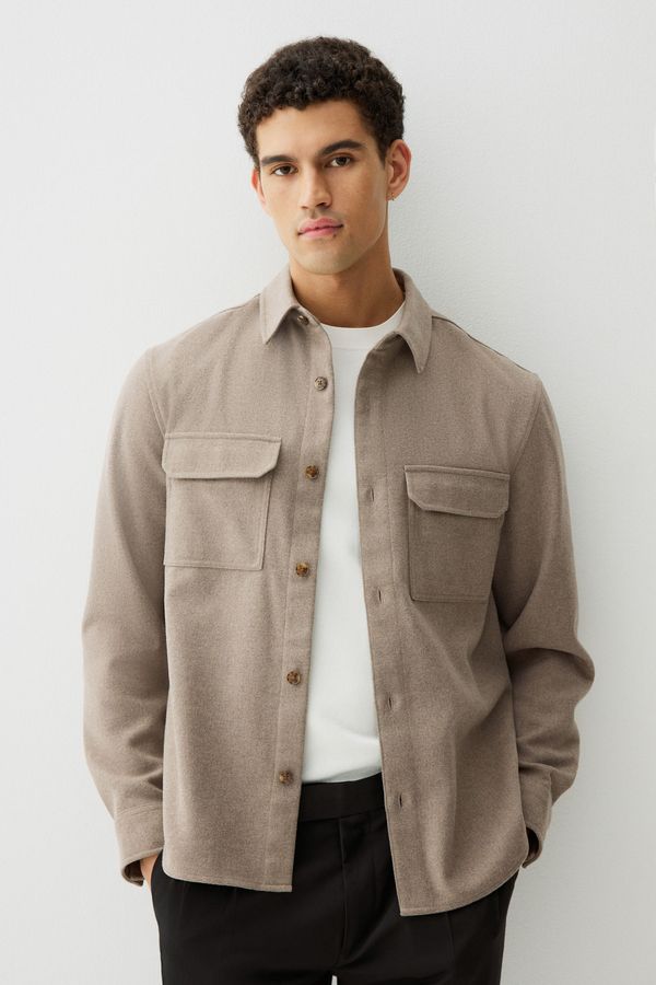 Overshirt de fieltro Regular Fit