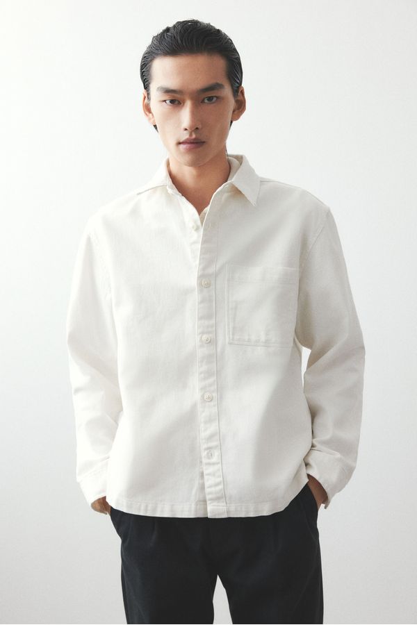 Overshirt en sarga de algodón Regular Fit